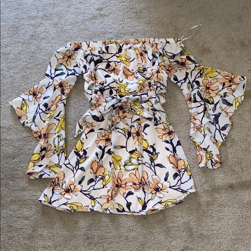 Floral off the shoulder dress